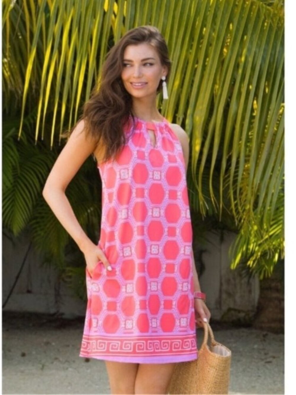 NWT Cabana Life Spring Regatta Sleeveless Shift Dress
